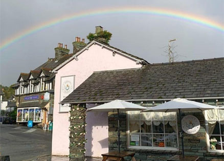 Ginny's Teapot logo in Hawkshead, Lake District